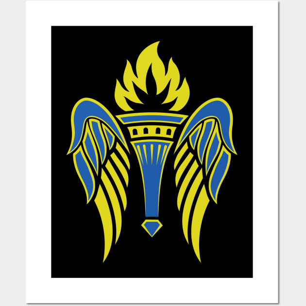 Winged torch Wall Art by Alex Birch